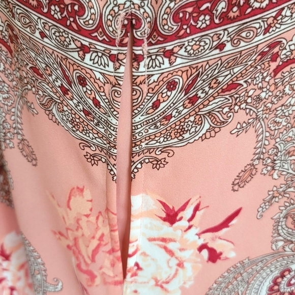 New York & Co. Pink Floral & Paisley Halter Maxi Dress, XL, Boho Summer Feminine - Picture 10 of 13